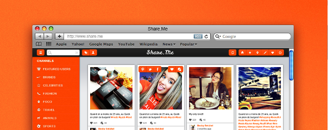 Share.Me, el medio camino entre Instagram y Pinterest
