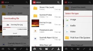 Mega ya tiene aplicación en Android