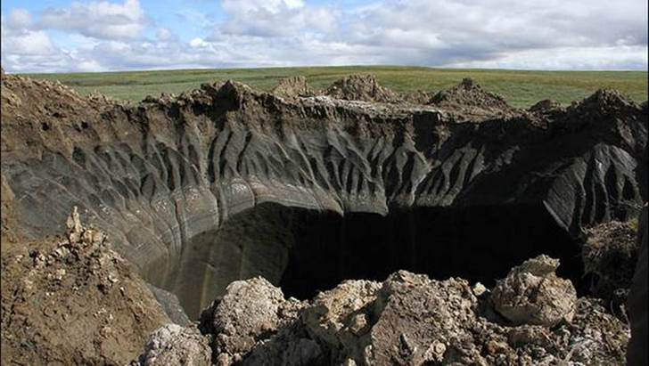 Los científicos se interesan con el agujero de Yamal