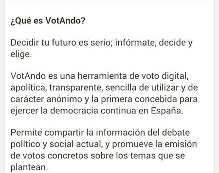 VotAndo, la app de la democracia directa española