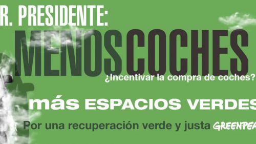 Greenpeace pide al Gobierno los cambios necesarios para una recuperación verde y justa