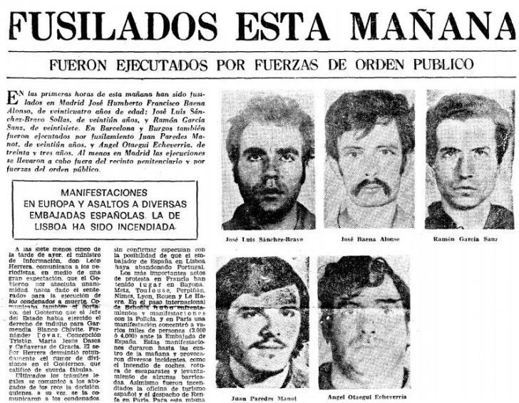 42 años después de su disolución el FRAP revive como primer 'trending topic' en España