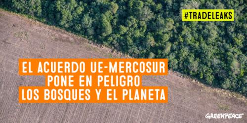 Greenpeace alerta de que la negociación comercial entre la UE y Mercosur ignora la emergencia climática