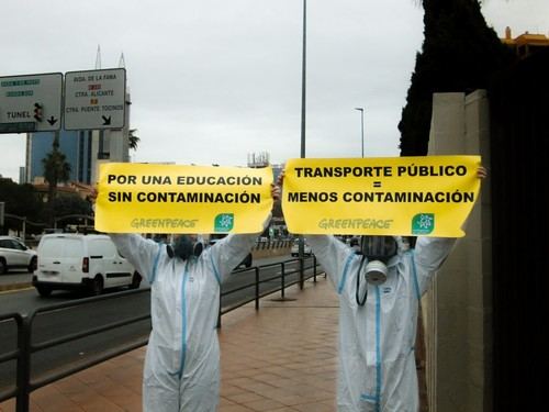 Ecologistas y Greenpeace alertan sobre la contaminación del aire en escuelas de Murcia