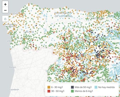 Greenpeace presenta un mapa de municipios españoles con agua contaminada por nitratos