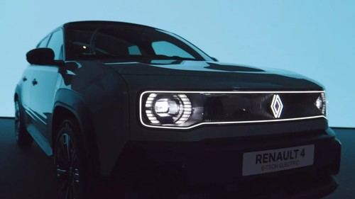 Renault 4 E-Tech eléctrico presenta una innovadora calandra iluminada